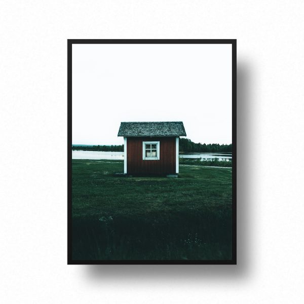 Printshop-Falu-Red-Play-cabin-sweden-framed