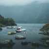 Å-Norway-A-Fishingboat-raining-water-mountain-rain-lofoten