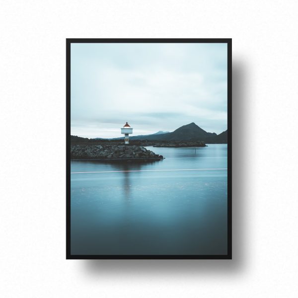 Printshop-Lighthouse-print-store-grabdesign-norway-boat-long-exposure-mountains-stone-lofoten-ballstad