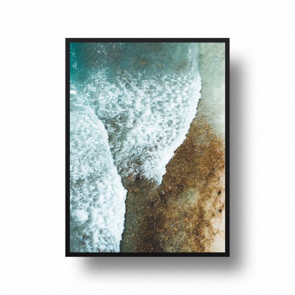 Printshop-Sand-Water-topdown-beach-waves-wave-drone-dji-print-tavla-grabdesign-jonathan-eriksson-piteå-cabo-verde-kap