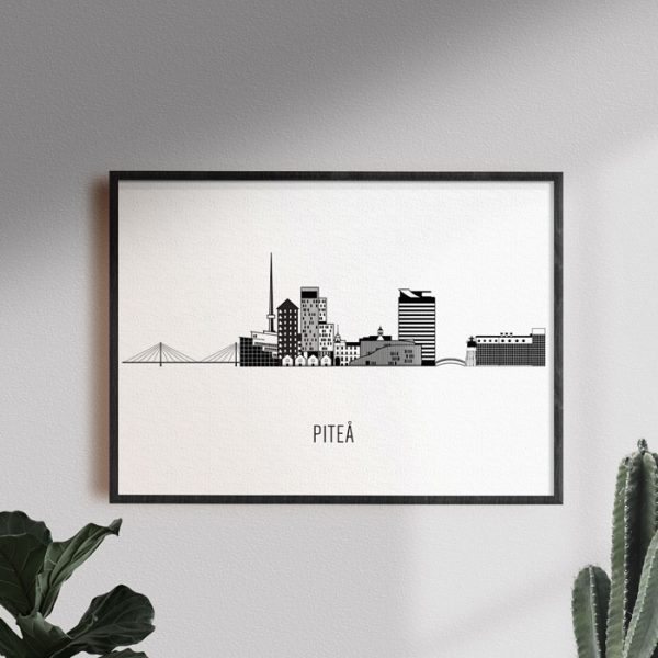 Pite, Piteå, Poster, Skyline, Tavla