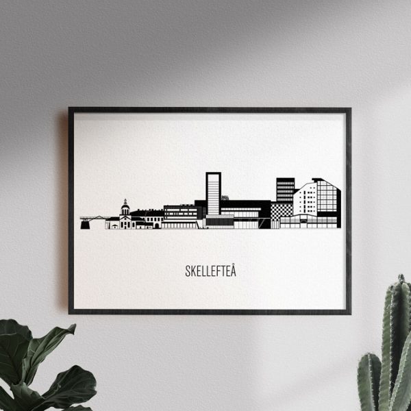 Skelleftea, Skellefteå, Poster, Skyline, Tavla, Print
